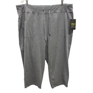 New Athletic Works Gray Cotton Blend Women's Plus XXXL 22 Core Knit Capri NWT